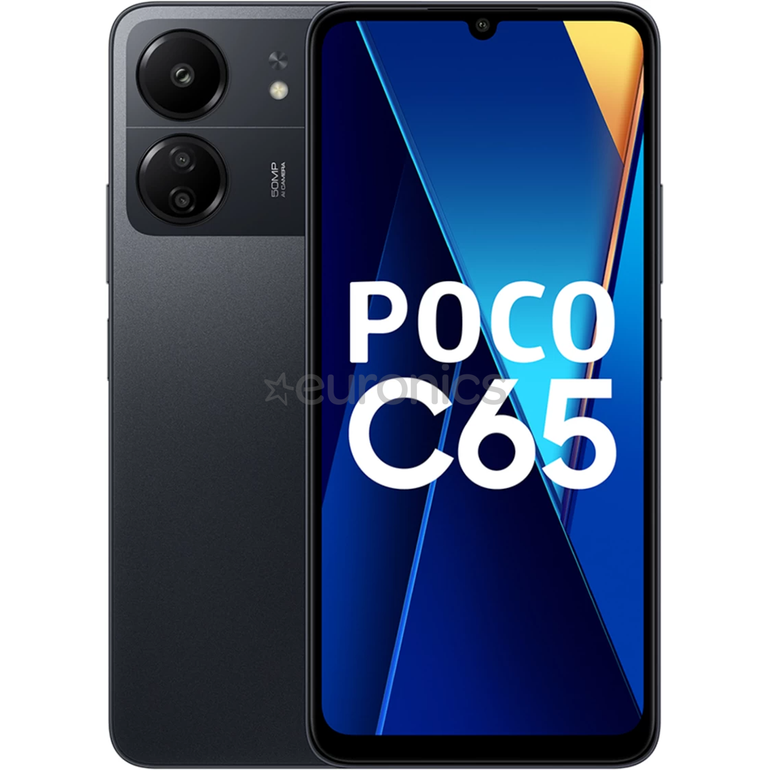 POCO C65, 6,74'', 6 GB, must - Nutitelefon