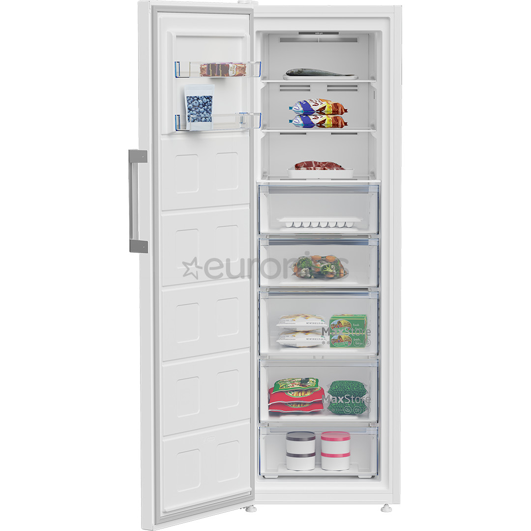 Beko, NoFrost, 286 L, 187 cm, valge - Sügavkülmik