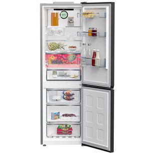 Beko, No Frost, 316 L, height 187 cm, dark inox - Refrigerator