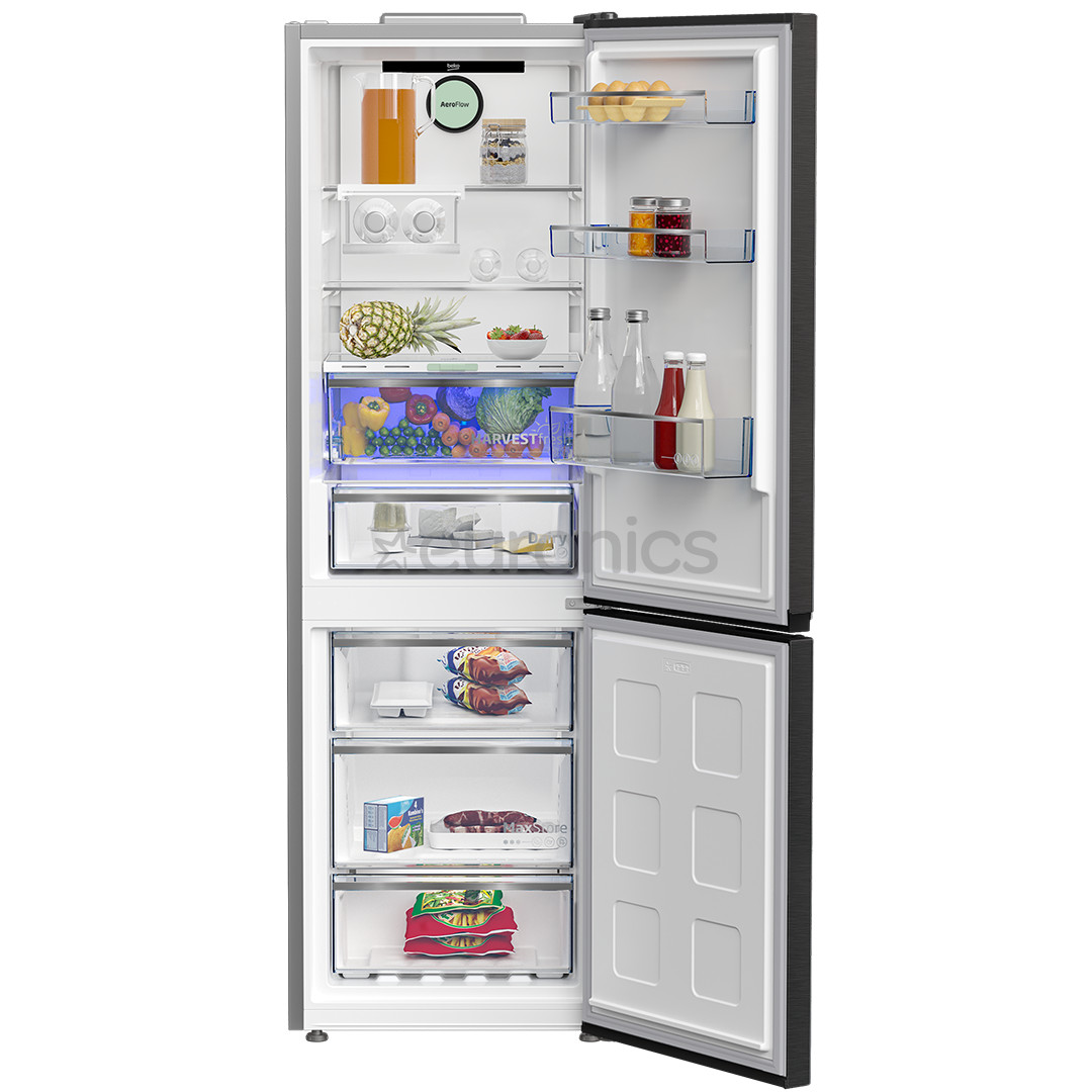 Beko, No Frost, 316 L, height 187 cm, dark inox - Refrigerator