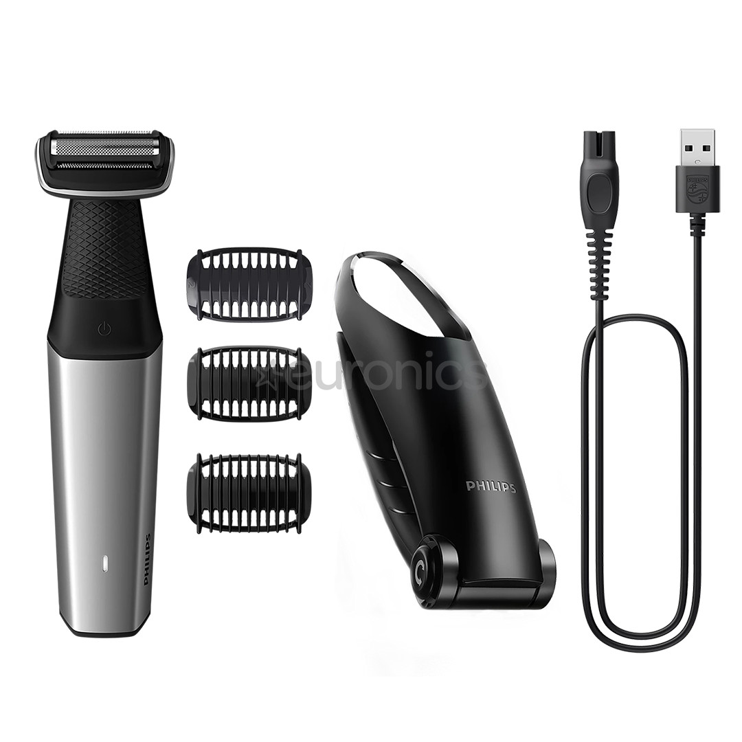 Philips Bodygroom 5000 Seeria, must/hõbedane - Trimmeri komplekt