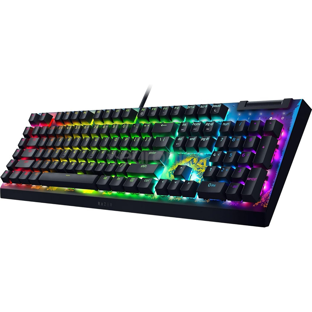 Razer BlackWidow V4 X Fortnite Ediiton, Yellow Switch, mehaaniline, US, must - Klaviatuur