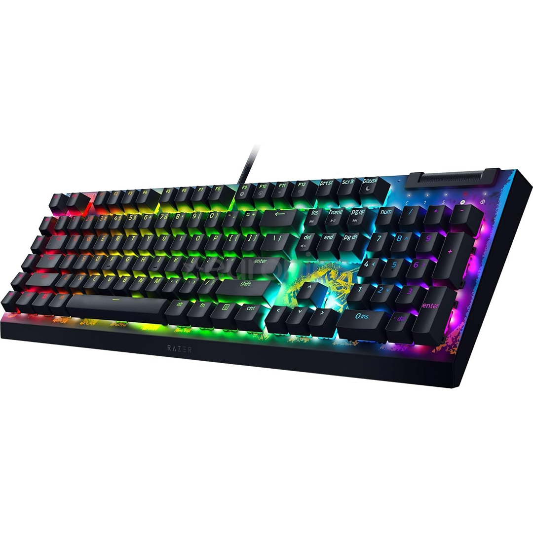 Razer BlackWidow V4 X Fortnite Ediiton, Yellow Switch, mehaaniline, US, must - Klaviatuur