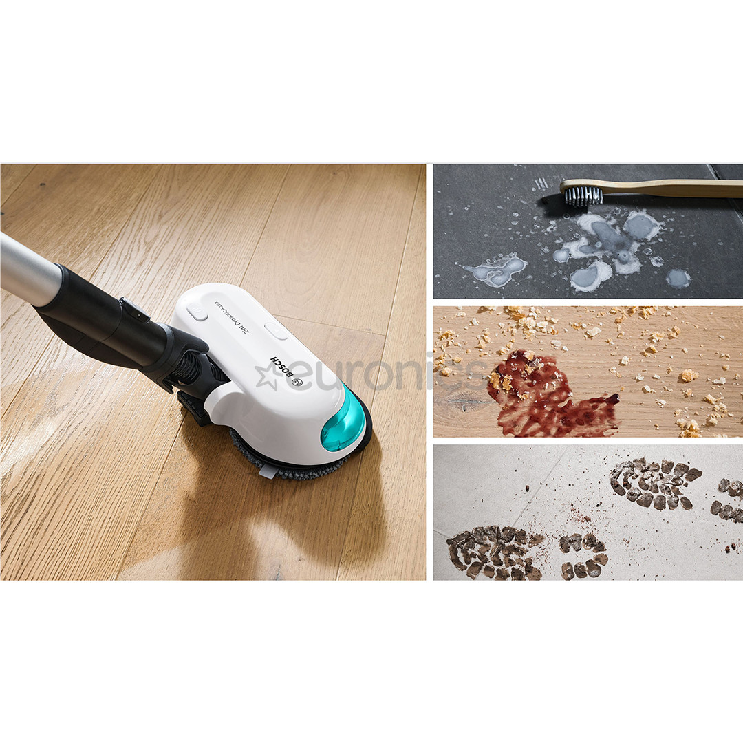 Bosch Unlimited 7 ProHygienic Aqua, 2in1, must/valge - Juhtmevaba varstolmuimeja