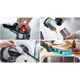 Bosch Unlimited 7 ProHygienic Aqua, 2in1, must/valge - Juhtmevaba varstolmuimeja