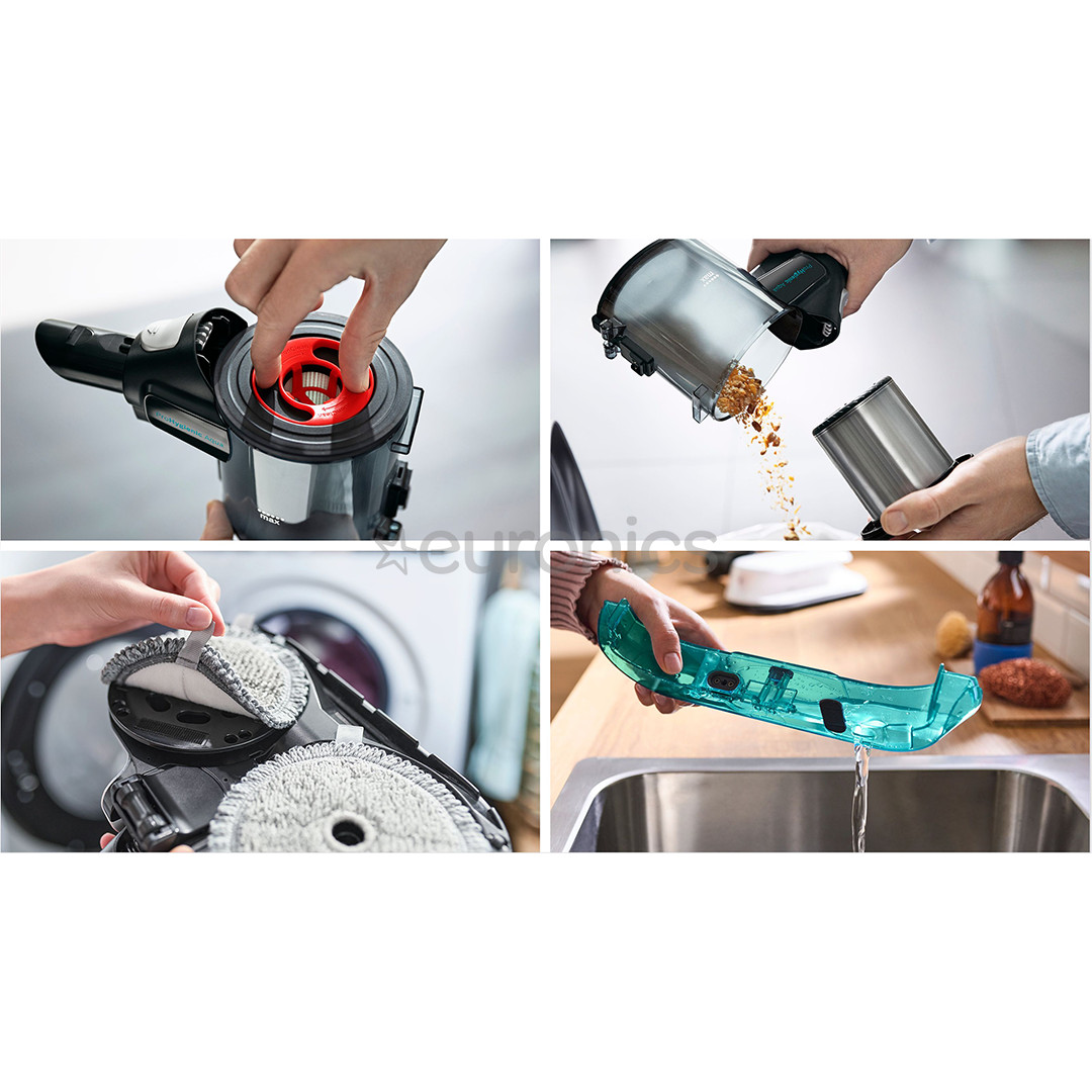 Bosch Unlimited 7 ProHygienic Aqua, 2in1, must/valge - Juhtmevaba varstolmuimeja