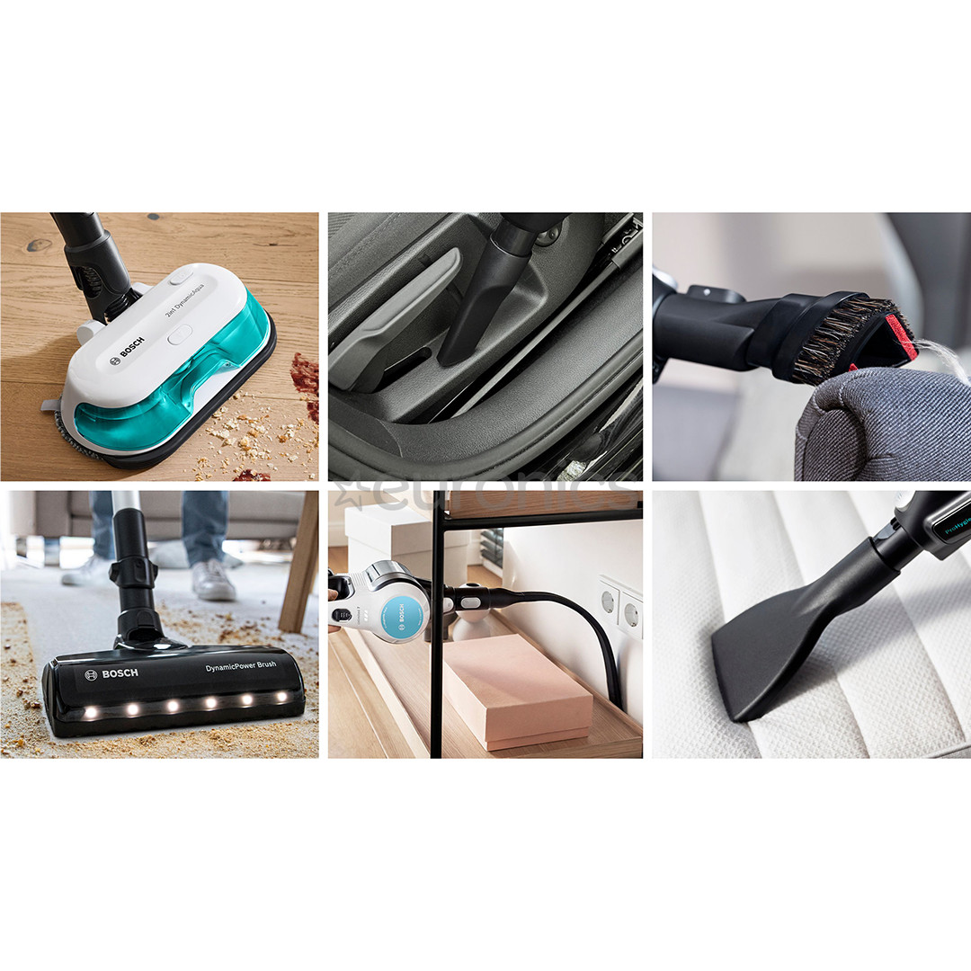 Bosch Unlimited 7 ProHygienic Aqua, 2in1, must/valge - Juhtmevaba varstolmuimeja