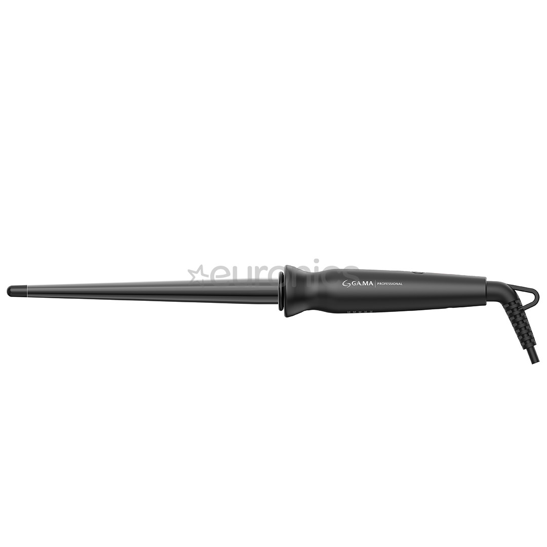 GA.MA Salon Curl, Conic, 140-220 °C, black - Conical curling iron
