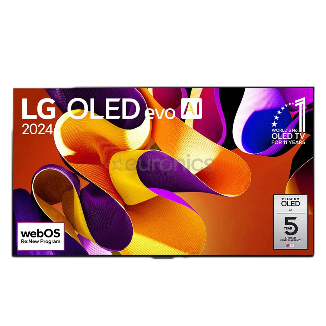 LG evo G4, 55", 4K UHD, OLED, Satin silver - TV