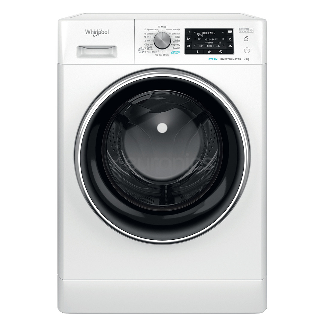 Whirlpool, 9 kg, depth 62.7 cm, 1400 rpm - Front Load Washing Machine