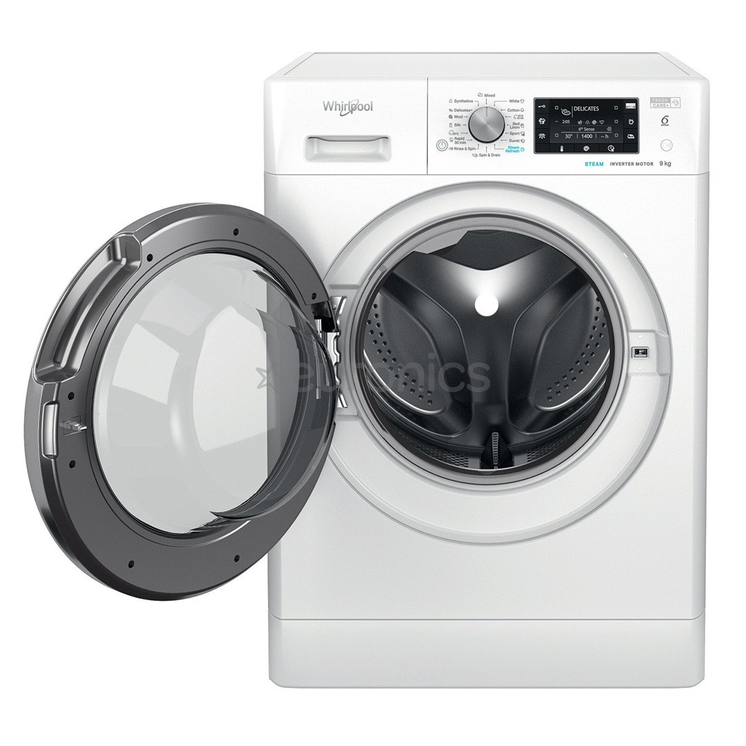 Whirlpool, 9 kg, depth 62.7 cm, 1400 rpm - Front Load Washing Machine