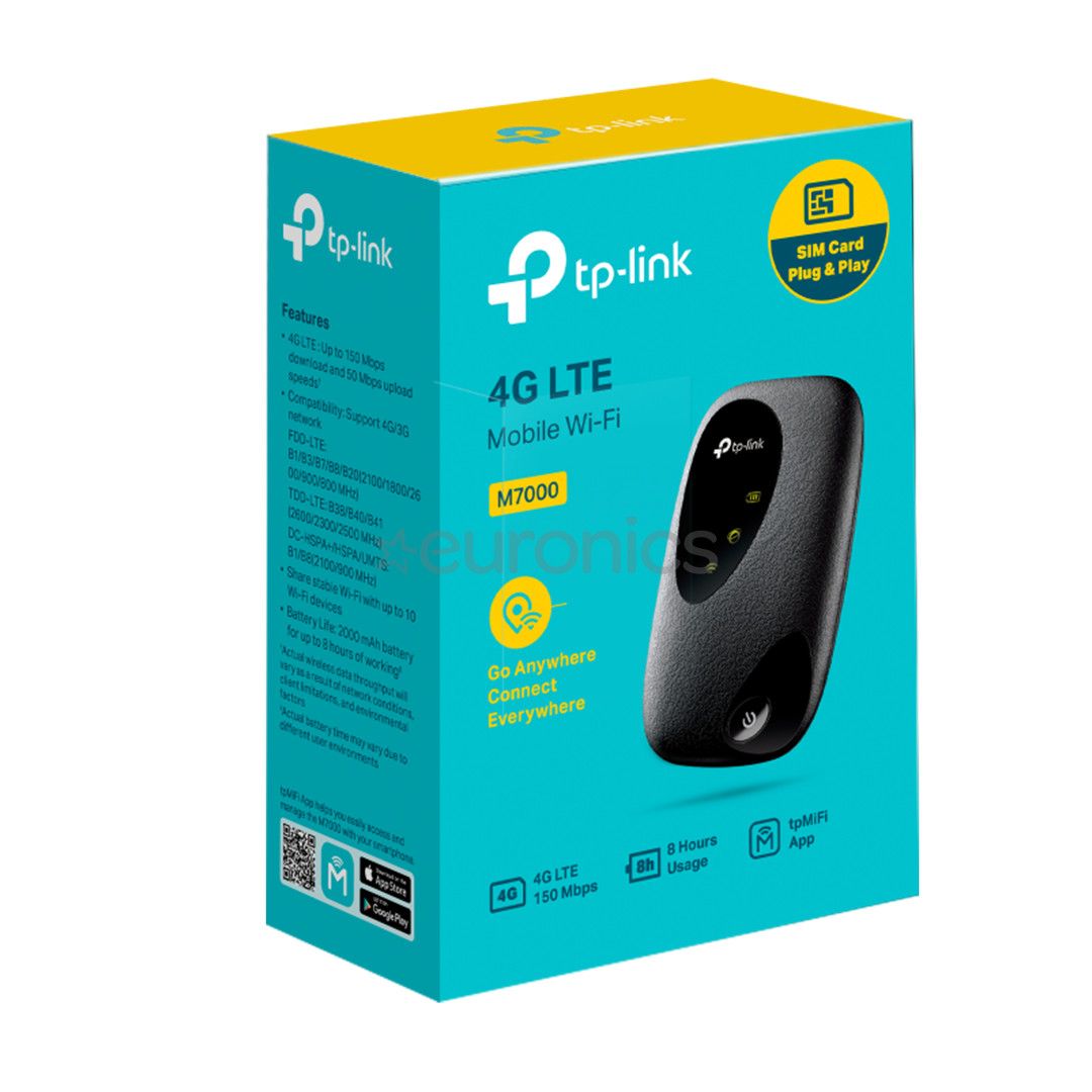 TP-Link M7000, 4G, black - Mobile Wi-Fi router