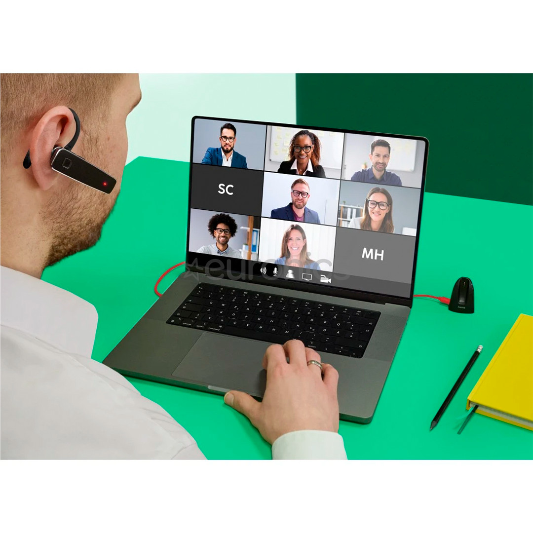 Hama MyVoice2100, must - Juhtmevaba peakomplekt