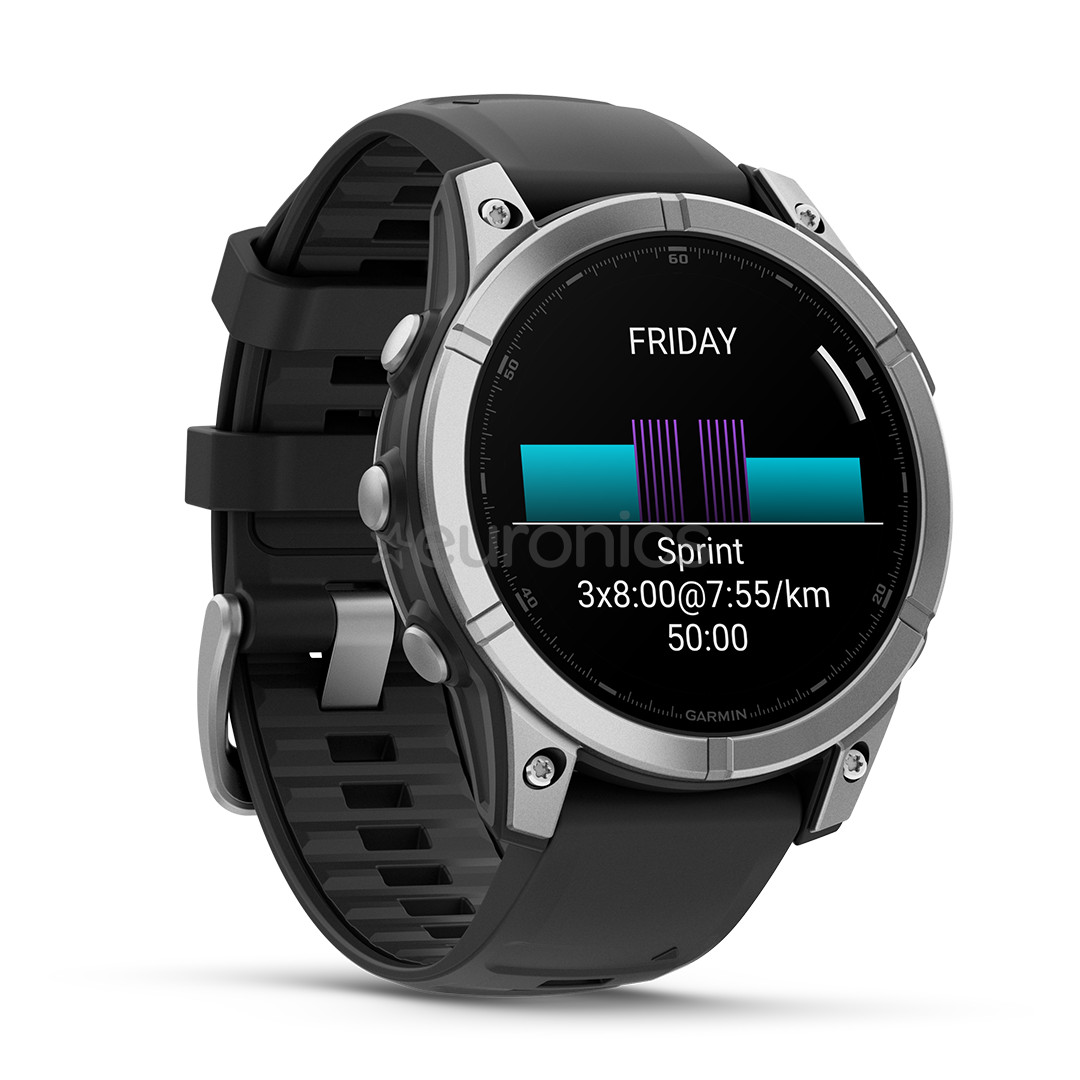 Garmin Fenix E, 47 мм, нерж. сталь - Спортивные часы