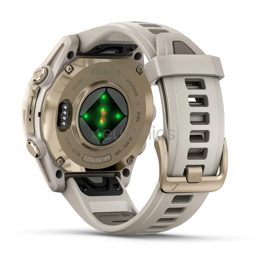 Garmin Fenix 8 Sapphire, 43 mm, soft gold - Sports watch