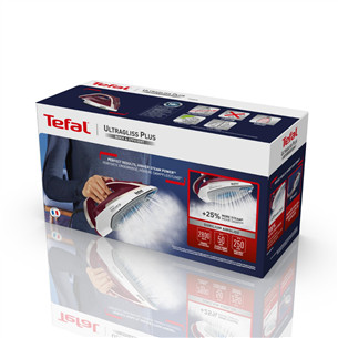 Tefal Ultragliss Plus, 2800 Вт, темно-красный/белый - Паровой утюг