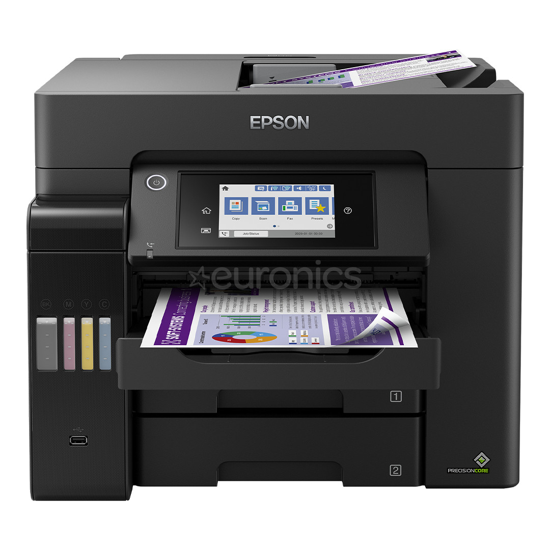 Epson EcoTank L6460, Wi-Fi, black - Multifunctional Color Inkjet Printer