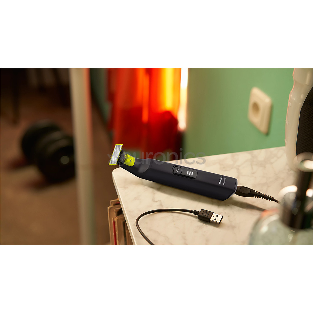 Philips OneBlade Pro 360 Nägu + keha, must - Hübriidraseerija