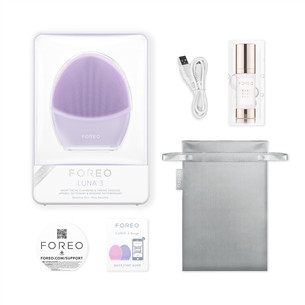 Foreo Luna 3 Sensitive, lilla - Näopuhastusharjake