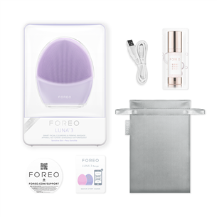 Foreo Luna 3 Sensitive, lilla - Näopuhastusharjake