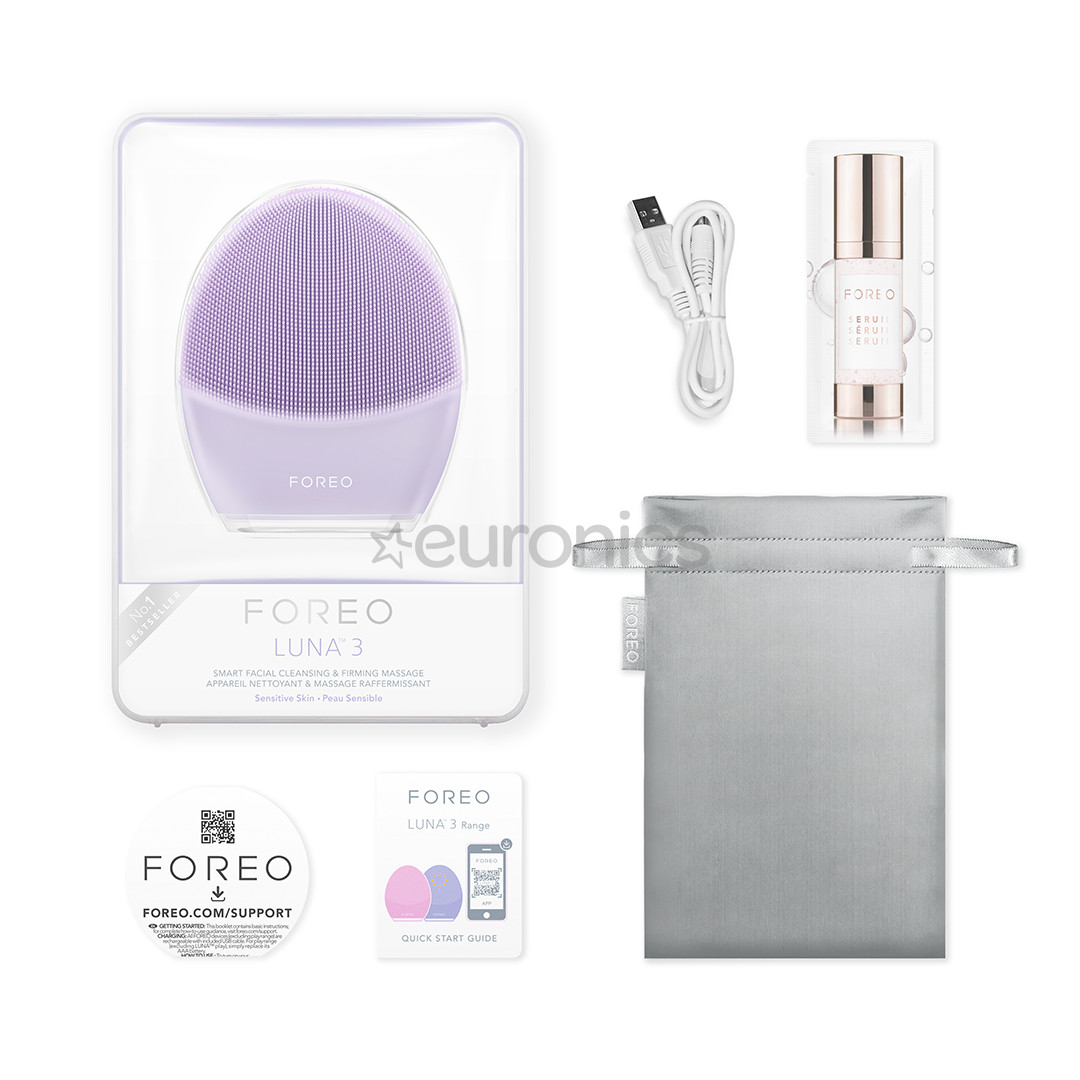 Foreo Luna 3 Sensitive, lilla - Näopuhastusharjake