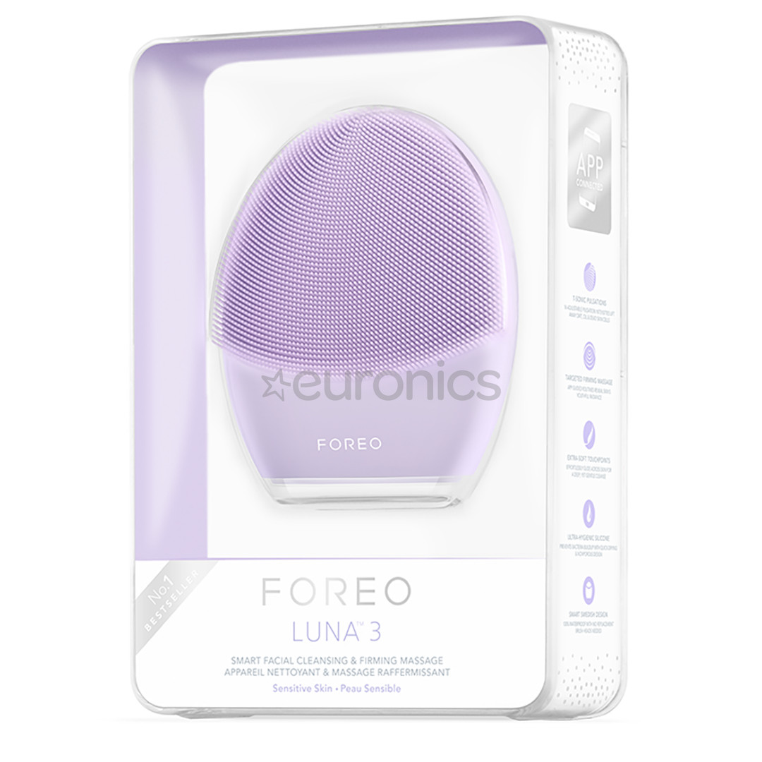Foreo Luna 3 Sensitive, lilla - Näopuhastusharjake