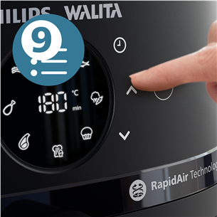 Philips Airfryer 2000 seeria, 6.2 L, 1700 W, must - Kuumaõhufritüür