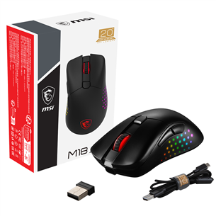 MSI Raider 18 HX A14V 20th Anniversary Bundle, 18'', 120 Hz, UHD+, Mini LED, i9, 32 GB, 1 TB, RTX 4070, core black - Notebook bundle