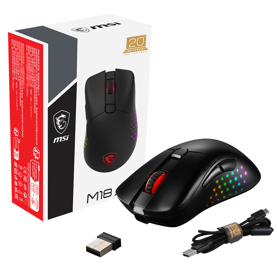 MSI Raider 18 HX A14V 20th Anniversary Bundle, 18'', 120 Гц, UHD+, Mini LED, i9, 32 ГБ, 1 ТБ, RTX 4070, черный - Комплект с ноутбуком