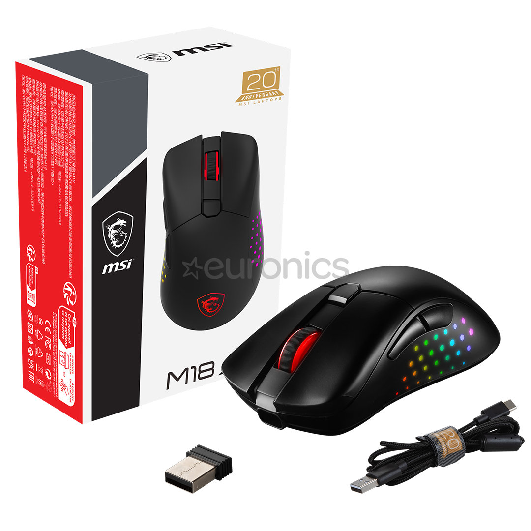 MSI Raider 18 HX A14V 20th Anniversary Bundle, 18'', 120 Hz, UHD+, Mini LED, i9, 32 GB, 1 TB, RTX 4070, core black - Notebook bundle