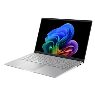 Asus Vivobook S 15 OLED, 15,6'', 120 Гц, OLED, 3K, X Elite, 32 ГБ, 1 ТБ, Copilot+, серебристый - Ноутбук