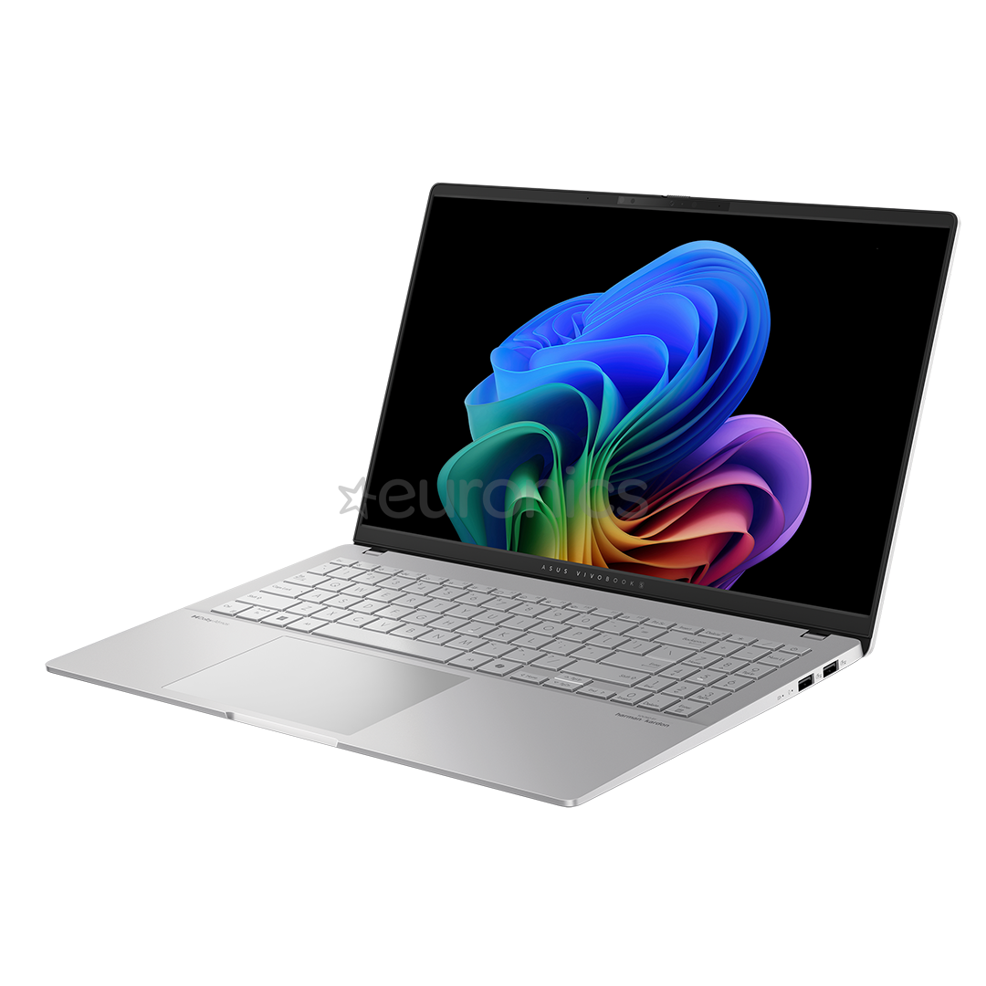 Asus Vivobook S 15 OLED, 15,6'', 120 Гц, OLED, 3K, X Elite, 32 ГБ, 1 ТБ, Copilot+, серебристый - Ноутбук