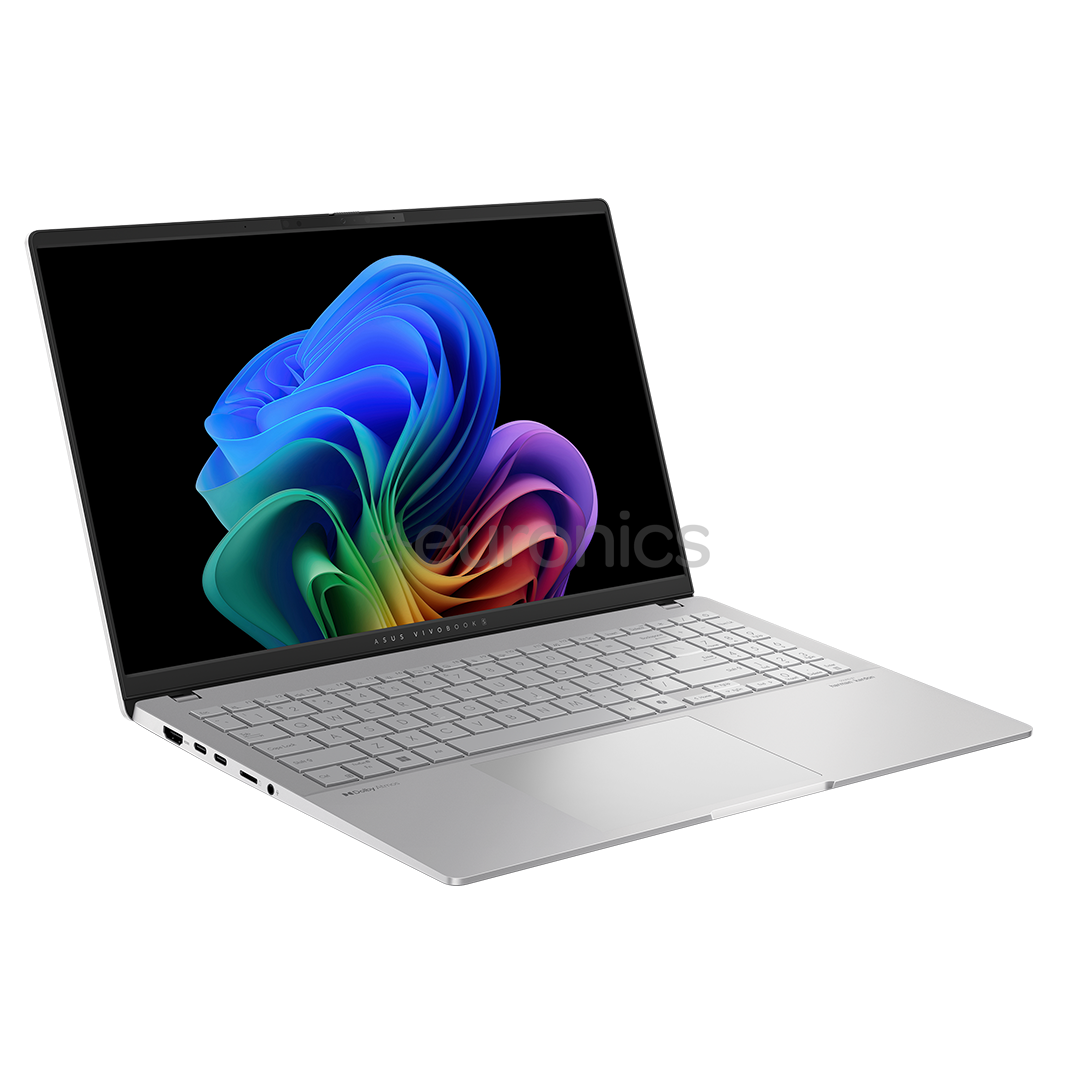 Asus Vivobook S 15 OLED, 15,6'', 120 Гц, OLED, 3K, X Elite, 32 ГБ, 1 ТБ, Copilot+, серебристый - Ноутбук