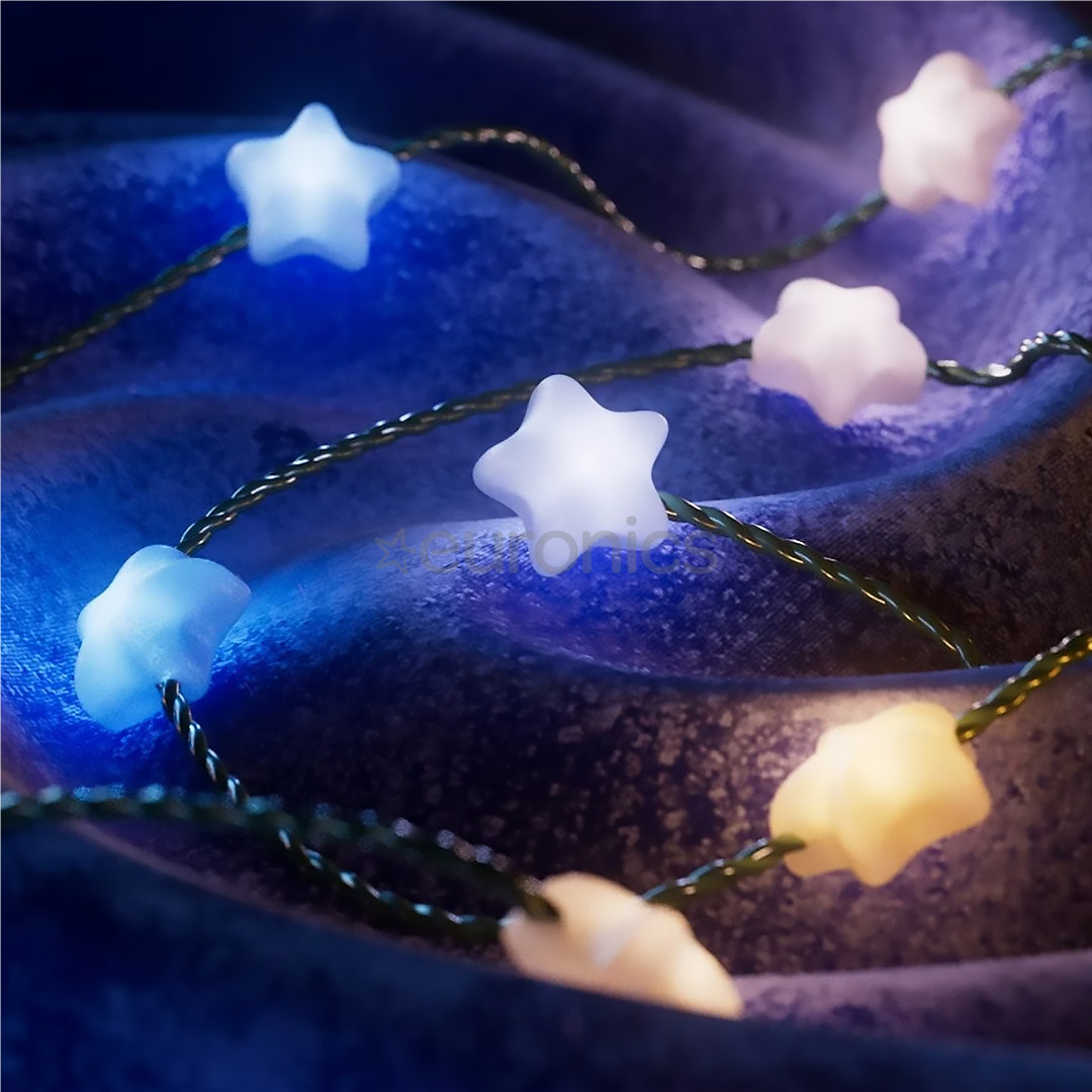 Twinkly Candies Stars, RGB, 100 LED, USB-C, 6 m, läbipaistev - Nutivalgusti