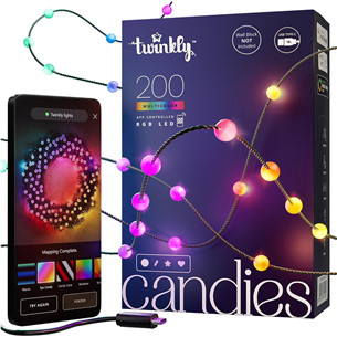 Twinkly Candies Pearls, RGB, 200 LED, USB-C, 12 m, roheline - Nutivalgusti TWKP200RGB-G