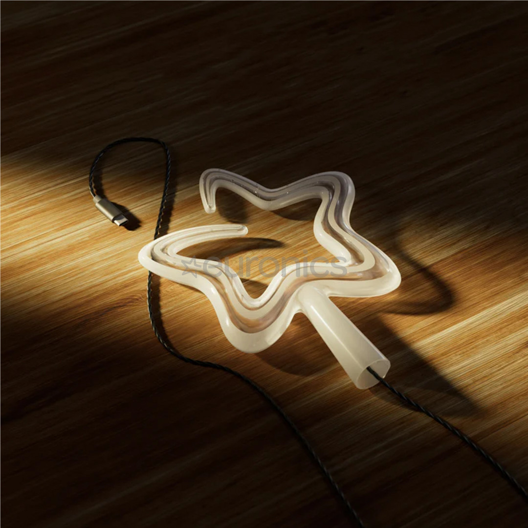 Twinkly Tree Topper, RGB, 76 LED, USB-C, valge - Nutikas jõulupuu tipukaunistus