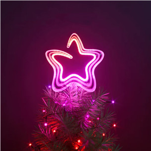 Twinkly Tree Topper, RGB, 76 LED, USB-C, valge - Nutikas jõulupuu tipukaunistus