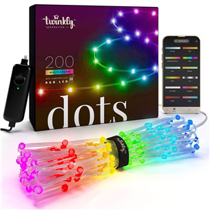 Twinkly Dots, 200 LED, IP20, 10 m, läbipaistev - Nutikas valgusriba