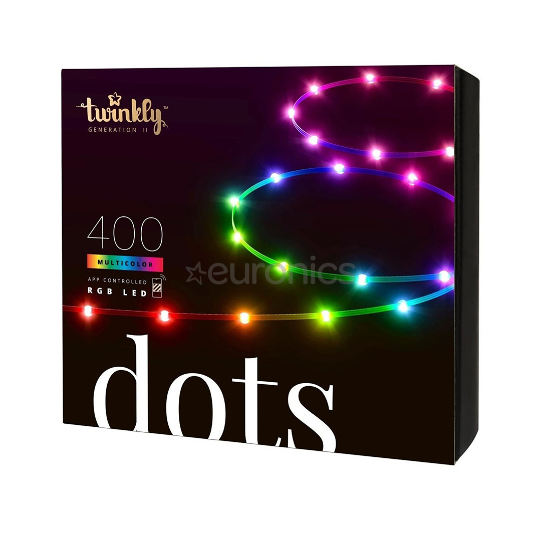 Twinkly Dots, 400 LED, IP20, 20 m, läbipaistev - Nutikas valgusriba