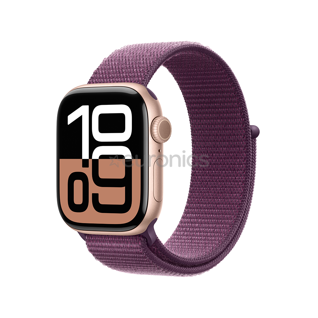 Apple Watch Series 10 GPS, 42 мм, sport loop, розовый алюминий / фиолетовый - Смарт-часы