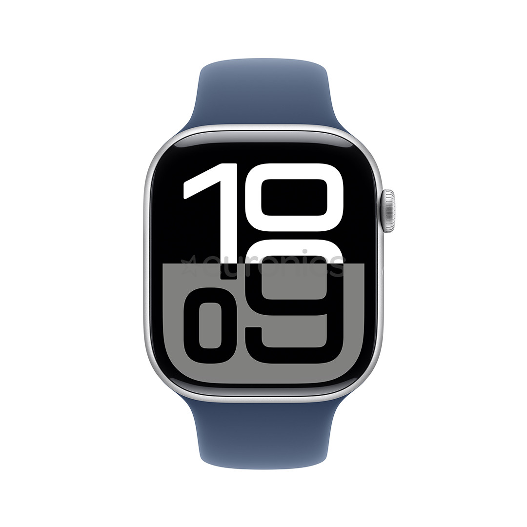 Apple Watch Series 10 GPS, 46 mm, sport band, M/L, silver aluminium / denim - Smart watch