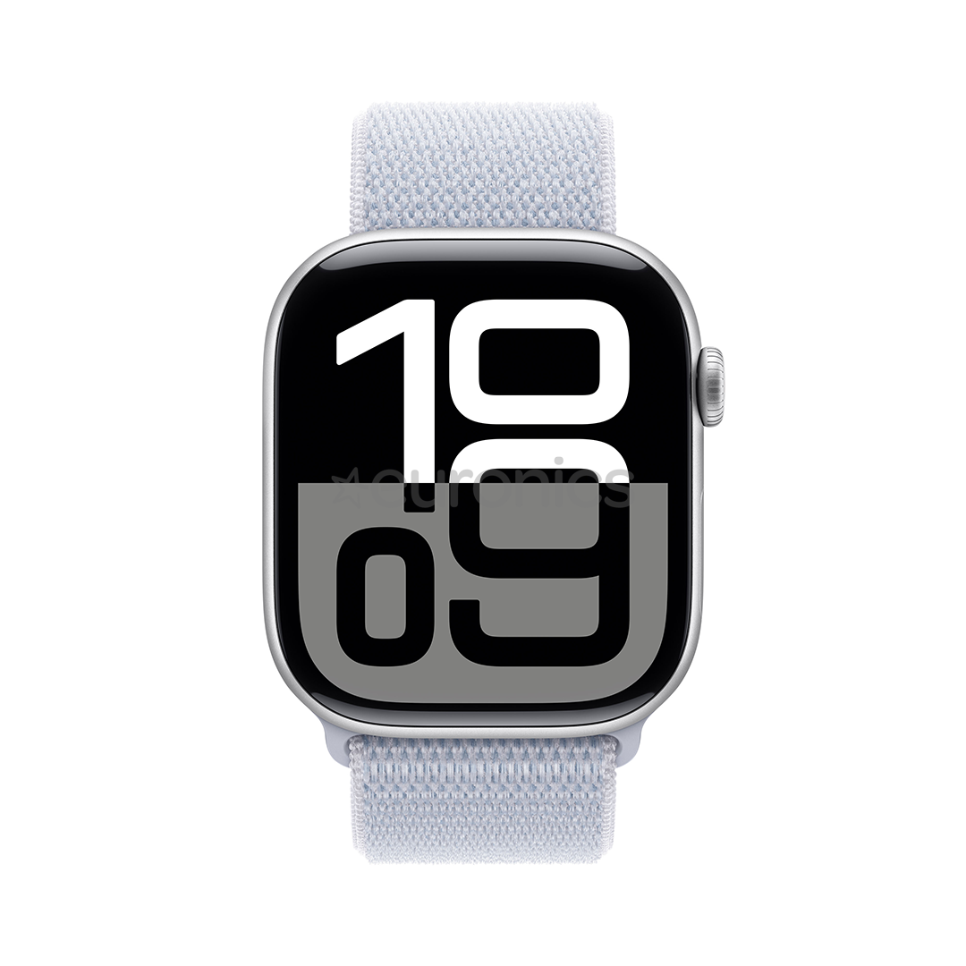 Apple Watch Series 10 GPS, 46 mm, sport loop, hõbe alumiinium / sinine - Nutikell