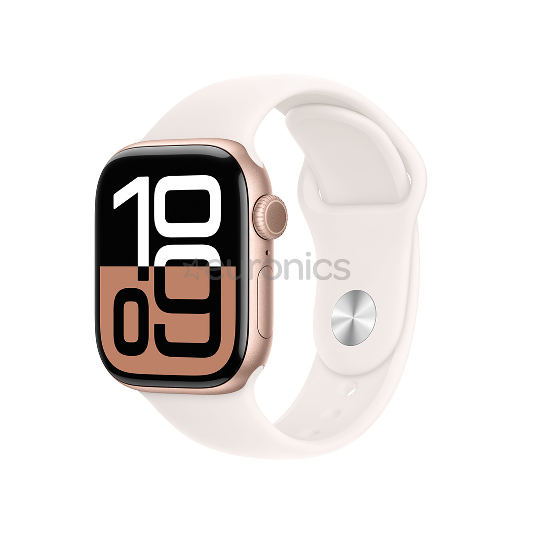 Apple Watch Series 10 GPS + Cellular, 42 mm, sport band, S/M, rose gold aluminium / blush - Smart watch