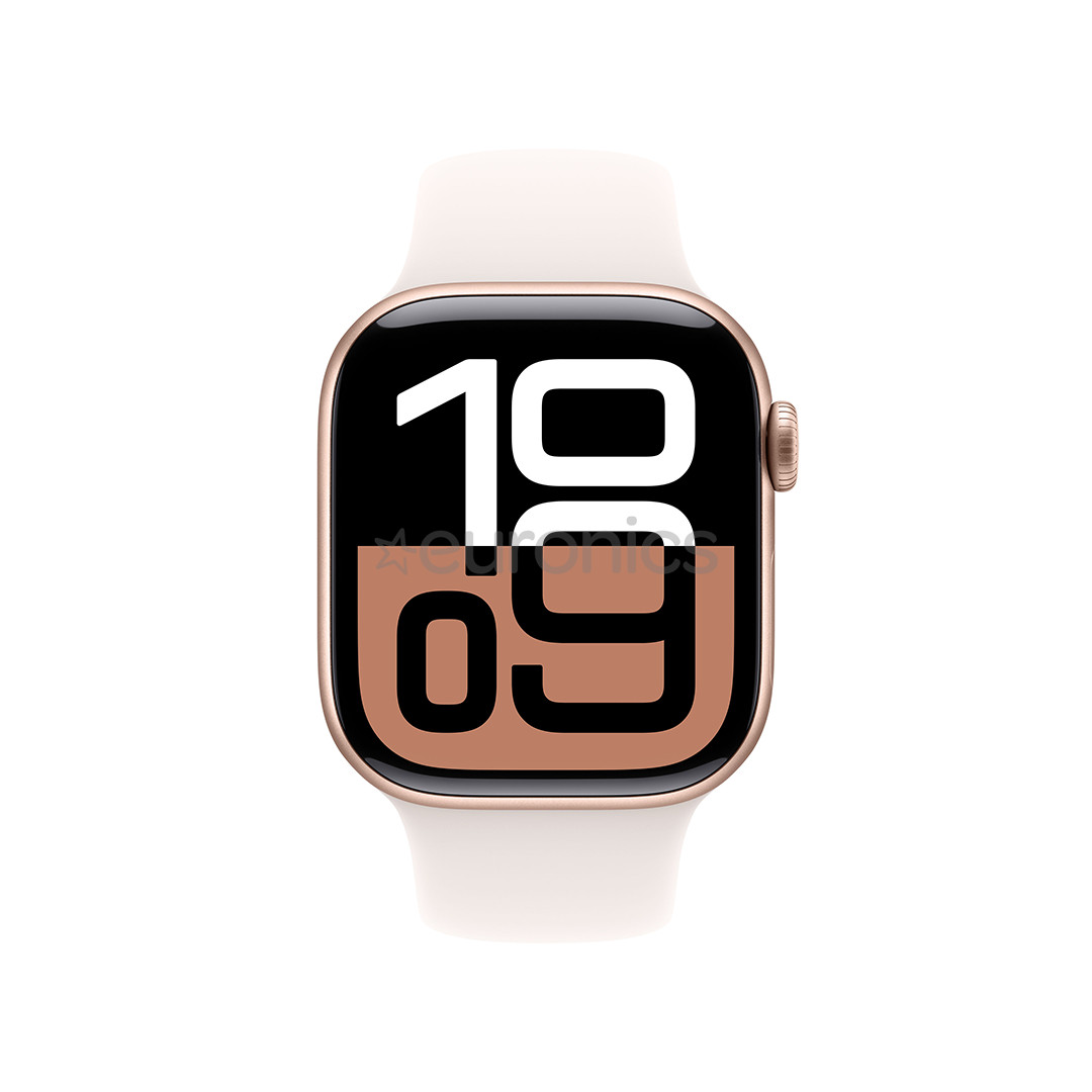 Apple Watch Series 10 GPS + Cellular, 42 mm, sport band, S/M, rose gold aluminium / blush - Smart watch