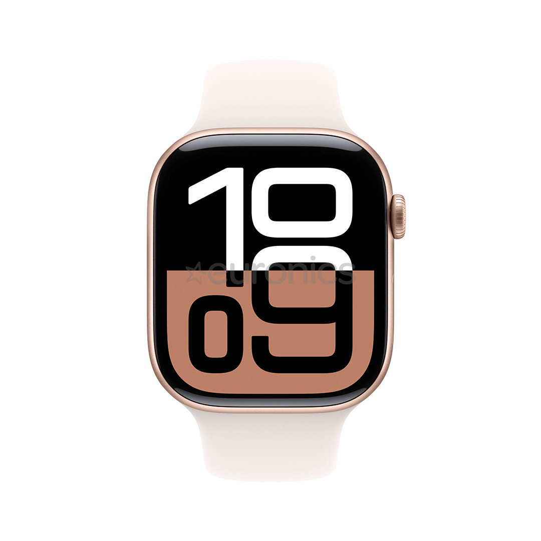Apple Watch Series 10 GPS + Cellular, 46 mm, sport band, S/M, roosa alumiinium / roosa - Nutikell