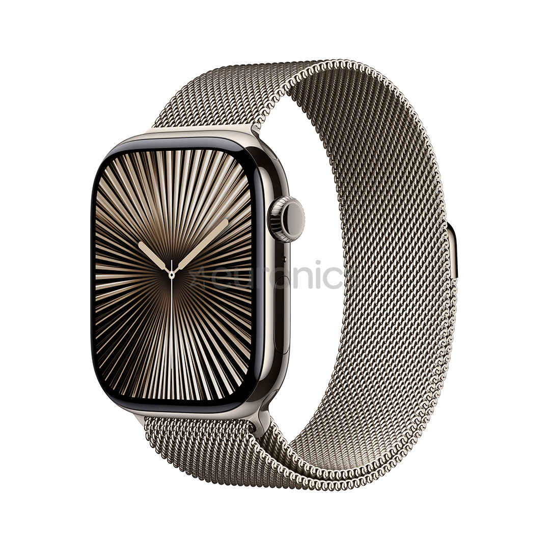 Apple Watch Series 10 GPS + Cellular, 46 mm, Milanese loop, M/L, titaan / roostevaba - Nutikell