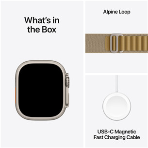Apple Watch Ultra 2, 49 mm, Alpine Loop, Medium, tan - Smartwatch