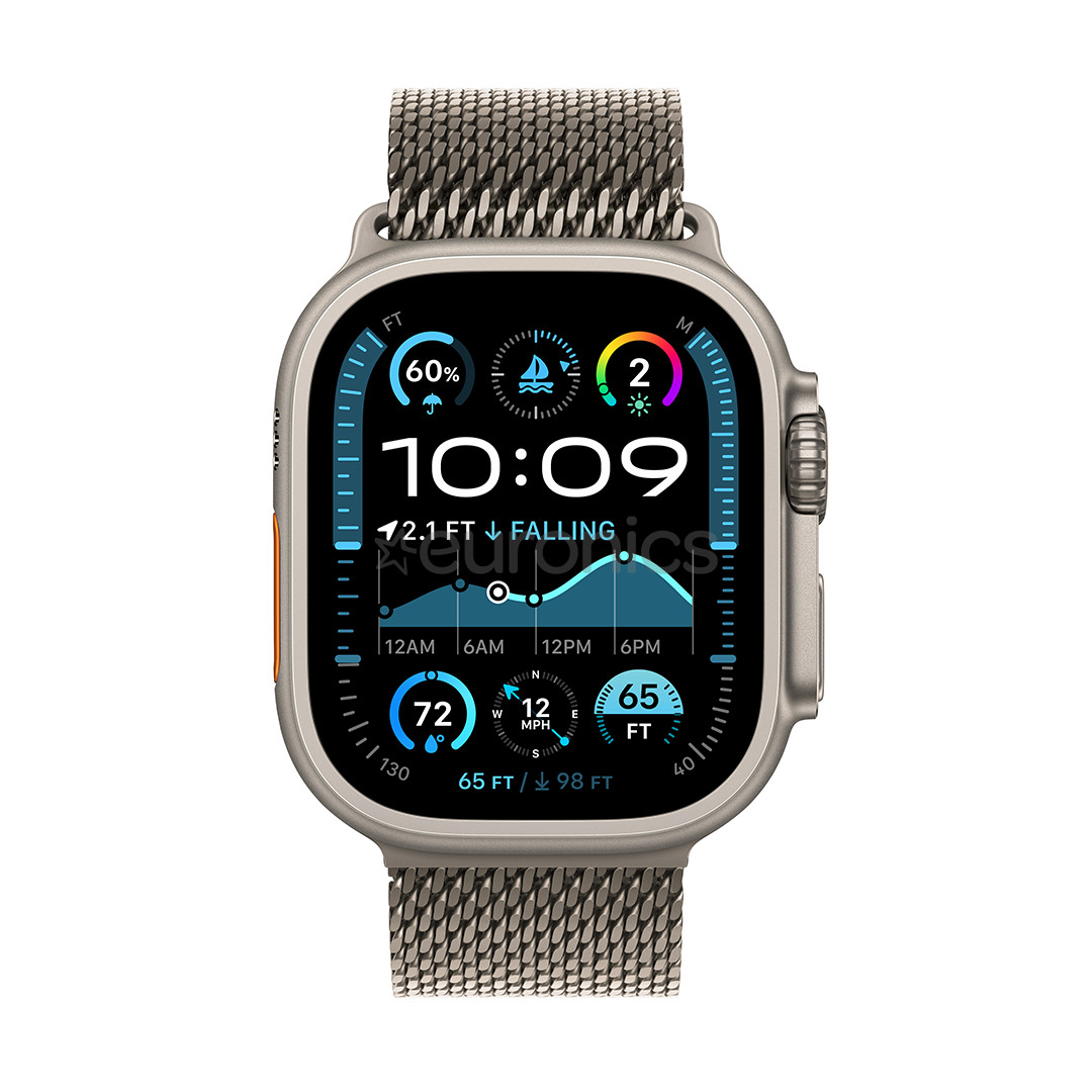 Apple Watch Ultra 2, 49 mm, Titanium Milanese Loop, Medium, roostevaba - Nutikell