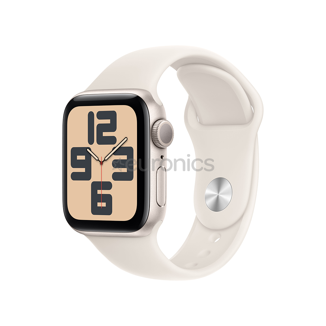 Apple Watch SE, 40 мм, GPS, sport band, M/L, бежевый алюминий / бежевый - Смарт-часы
