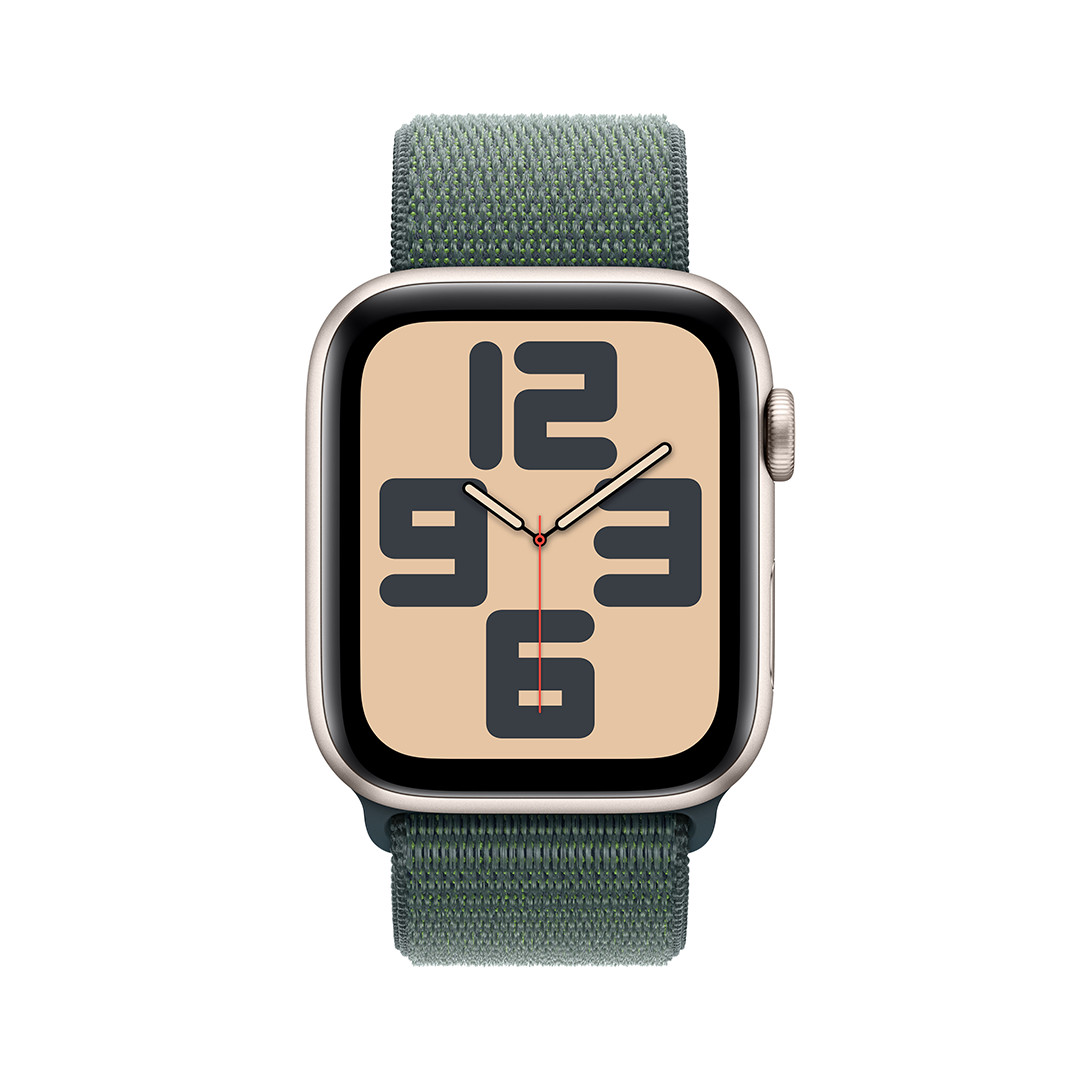 Apple Watch SE, 40 mm, GPS, sport loop, starlight aluminium / lake green - Smart watch